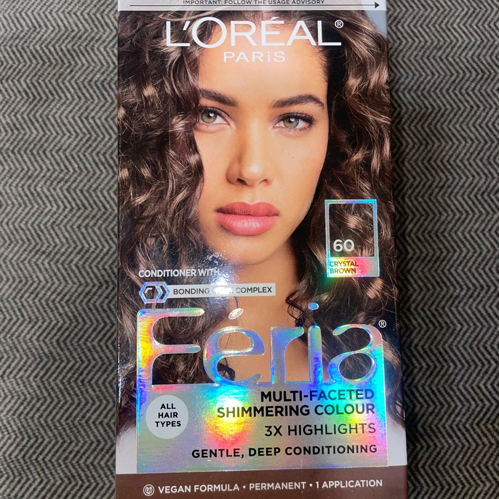 NWT Oreal Paris® Feria 60 Crystal Brown Hi-LiftBrown Hair Color Kit